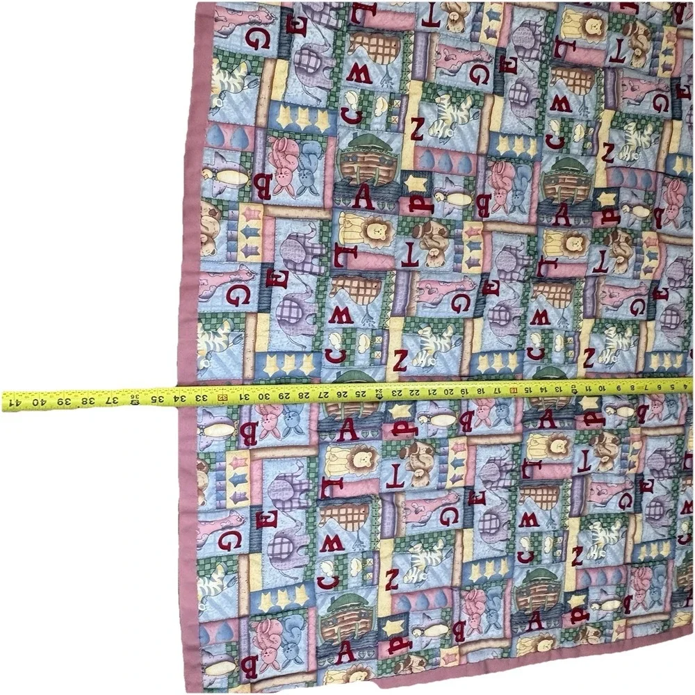 Handmade Quilt Crib Animal Alphabet Heart Star Nursery Wall Decor‎ Patchwork Lap